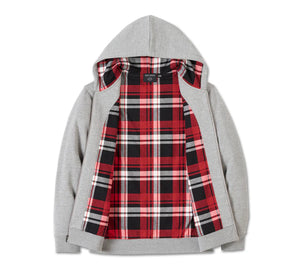 Felpa con fodera in tartan Uomo