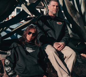 Hoodie pullover oversize Winged Horseshoe Dickies x H-D - Black