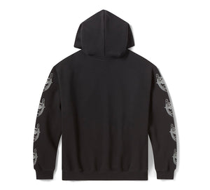 Hoodie pullover oversize Winged Horseshoe Dickies x H-D - Black