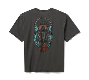 Maglietta Dickies x H-D 1930's Moto Racer Heavyweight tinta a pigmento, da uomo