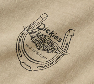 Maglietta tinta a pigmento Dickies x H-D Horsepower Heavyweight - Khaki