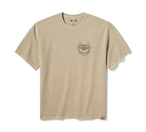 Maglietta tinta a pigmento Dickies x H-D Horsepower Heavyweight - Khaki