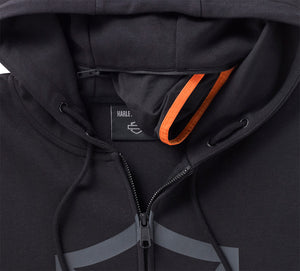 Felpa da uomo con cappuccio e zip H-D TECH