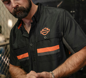 Camicia a maniche corte con prese d'aria H-D TECH da uomo