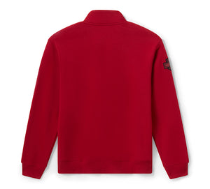 Felpa da uomo H-D Essential con cerniera a 1/4 - Deep Red
