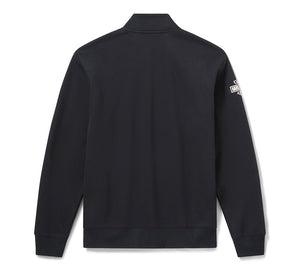Felpa da uomo H-D Essential con cerniera a 1/4 - Harley Black