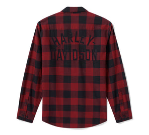 Camicia da uomo H-D Essential Buffalo Check in tessuto