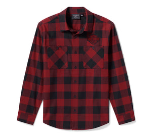 Camicia da uomo H-D Essential Buffalo Check in tessuto