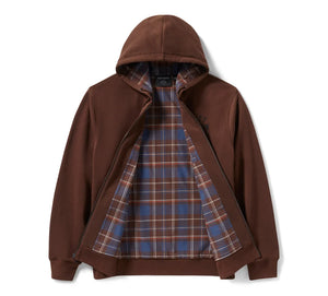 Men's Plaid Lined Zip-Up Hoodie