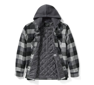 Men's Traveller Plaid Hooded Shirt Jacket 