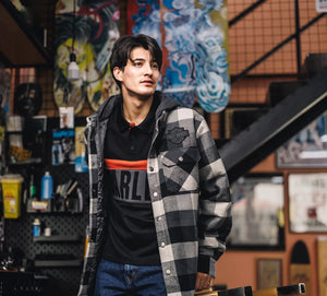 Men's Traveller Plaid Hooded Shirt Jacket 