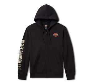Felpa con cappuccio e zip intera H-D Route 66 Anniversary in pile