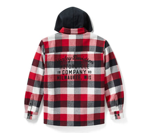 Men's Traveller Plaid Hooded Shirt Jacket