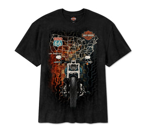Maglietta a maniche corte da uomo H-D Route 66 Anniversary