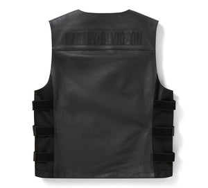 Gilet tattico in pelle da uomo