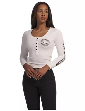Maglia a maniche lunghe Willie G Skull - White