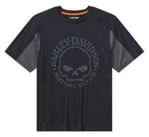 Willie G™ Skull Underarm Mesh Tee – Black